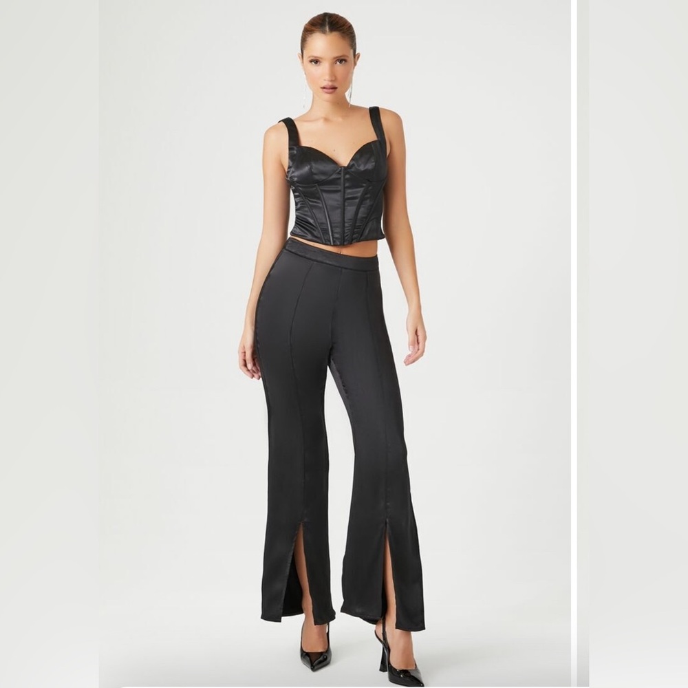 NWT Forever 21 Black Flare Pants size L